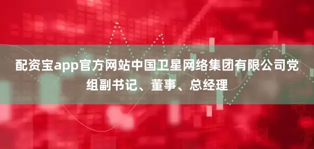 配资宝app官方网站中国卫星网络集团有限公司党组副书记、董事、总经理